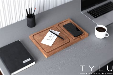buy wooden desk charging station  tylu kreations
