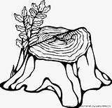 Coloring Pages Tree Stumps Printable sketch template