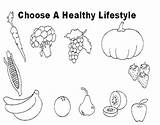Healthy Coloring Kids Pages Lifestyle Food Choose Choices Coloringkidz Eating Sheets sketch template