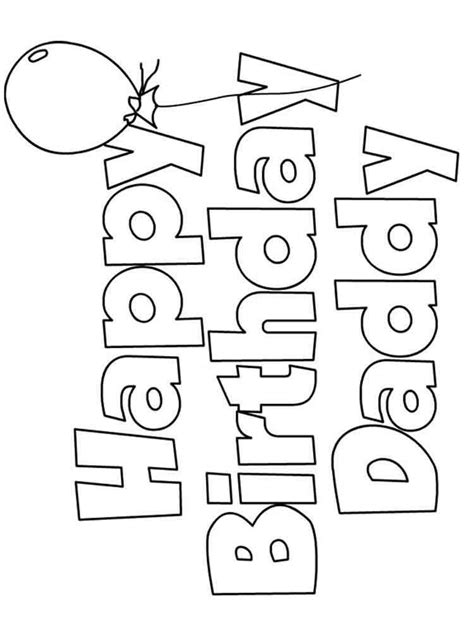 colouring pages happy birthday dad coloringpages