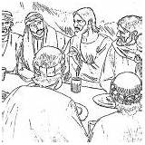 Coloring Disciples Supper Jesus Last His sketch template