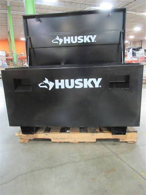 Husky 48 In W X 24 In D Steel Job Site Tool Box In Black H48jsb