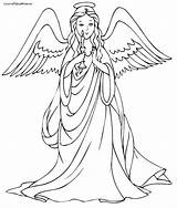 Coloring Angel Guardian Getcolorings Pages sketch template