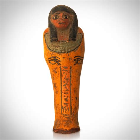 Ancient Egyptian Authentic Painted Wood Tomb Statue
