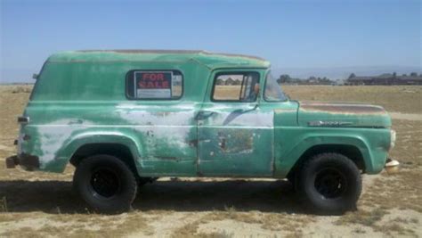 sell used 1960 ford panel truck inline 6 cylinder three speed manual in lancaster california