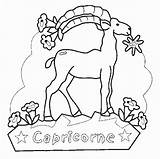 Pages Capricorn Coloring Coloriage Template sketch template