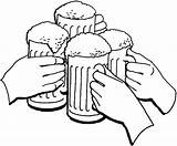 Beer Clipart Cheers Coloring Pages Clip Cliparts Getcolorings Library Holiday sketch template