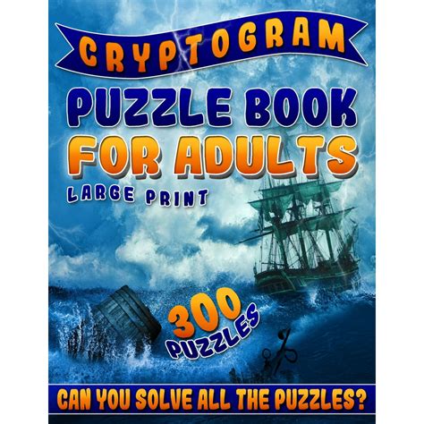 cryptogram puzzle book  adults large print   cryptoquip