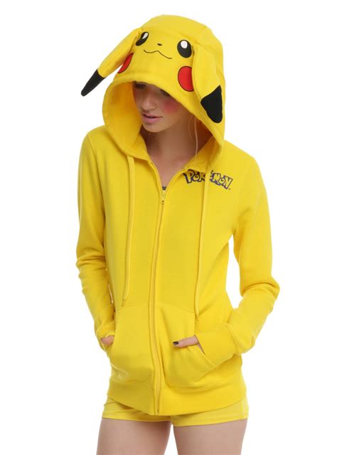 pokemon pikachu costume girls hoodie hot topic hoodie