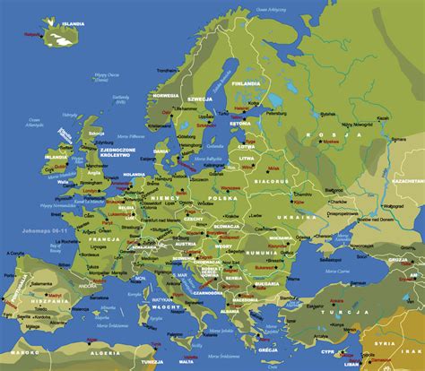 mapa europy imagexxl