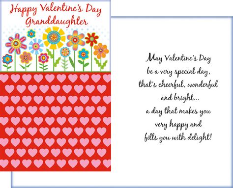 happy valentines day granddaughter card  cheerful wonderful