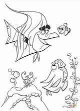 Coloring Nemo Pages Gill Printable Friends Paper sketch template