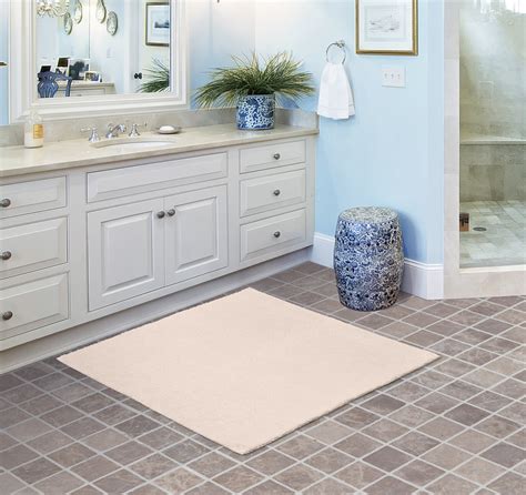 garland rug queen cotton square washable bath rug natural