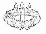 Advent Coloring Wreath Pages Candles Getcolorings Getdrawings Drawing sketch template