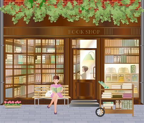 bookshop books woman royalty  vector graphic pixabay