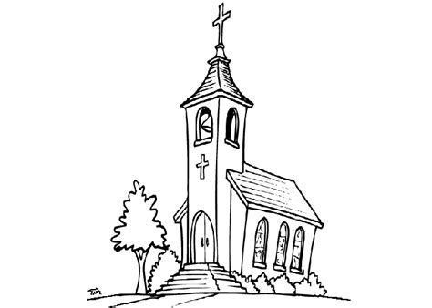 drawing church  buildings  architecture printable coloring