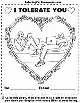 Coloring Book Adult Adults Grown Ups Pages Color Life Inappropriate Hunter Colouring Funny Books Valentine Valentines Humor Husband Happy Joke sketch template