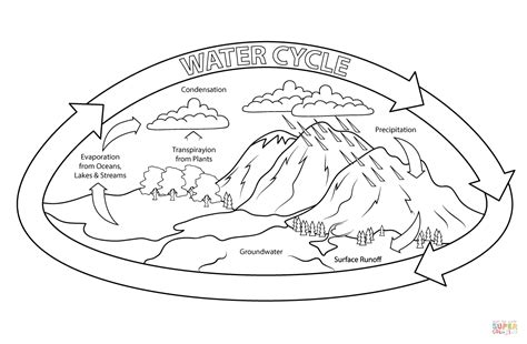 water cycle coloring page  printable coloring pages