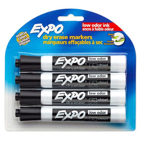 expo  odor dry erase markers chisel tip black  count walmart