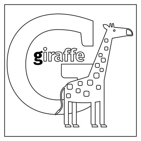 giraffe letter  coloring page  smartstartstocker thehungryjpeg