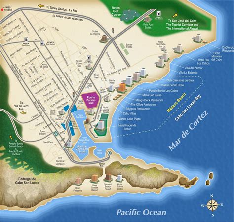 map  cabo san lucas resorts maping resources