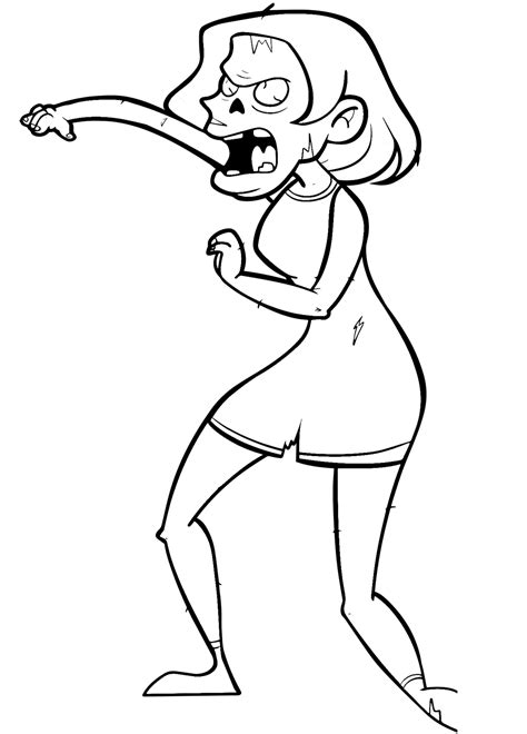zombie girl coloring pages coloring book  coloring pages