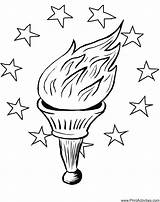 Liberty Torch Statue Coloring Pages Olympic Drawing Kids Outline Cabbage Patch Coloring4free Pencil Coloringpagesabc Print Popular Coloringhome Clipartmag Getdrawings Comments sketch template