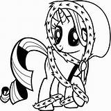 Coloring Christmas Pony Little Pages Mlp sketch template