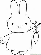 Miffy Coloring Pages Carrot Kids Color Coloringpages101 Coloringonly Getcolorings sketch template