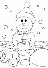 Snowy sketch template