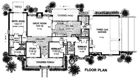 story style house plan    bed  bath  car garage country style house plans
