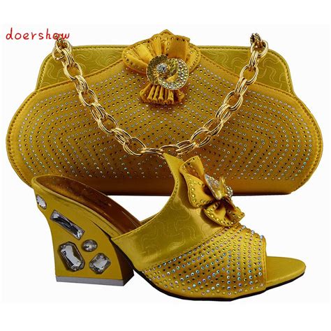 doershow new style beautiful african woman matching italian shoe and