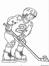 Coloring Hockey Pages Printable sketch template