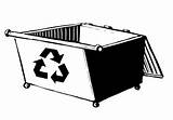Dumpster Clipart Clip Recycling Recycle Garbage Bin Waste Cliparts Skip Disposal Fire Animated Symbol Roll Off Trash Bins Library Village sketch template