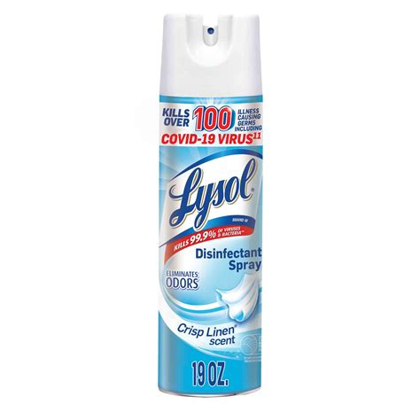 lysol disinfectant  antibacterial spray crisp linen scent  oz walmartcom walmartcom