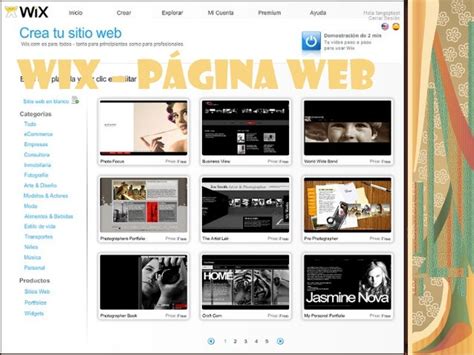 crear pagina web en wix