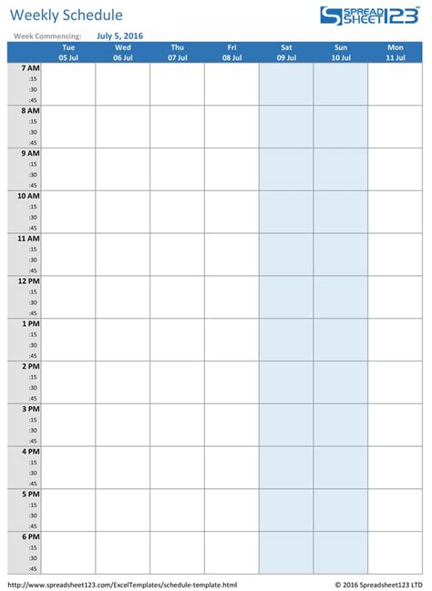 printable blank work schedule  calendar