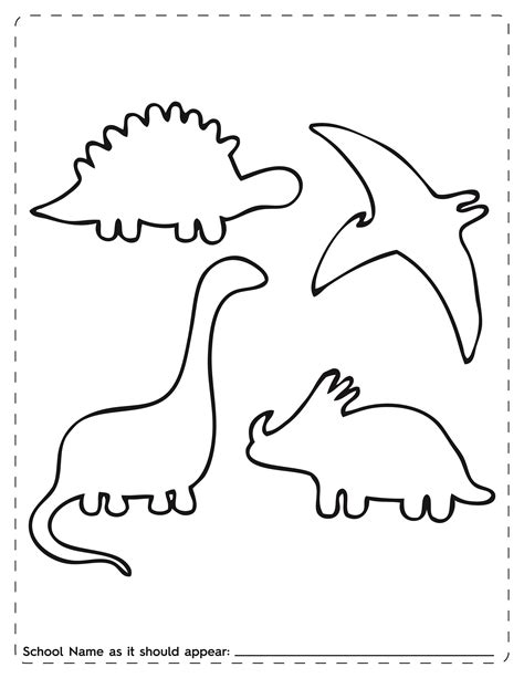 dinosaur outline template clipartsco
