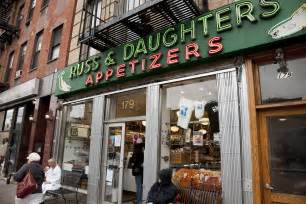 russ and daughters shopping in lower east side new york