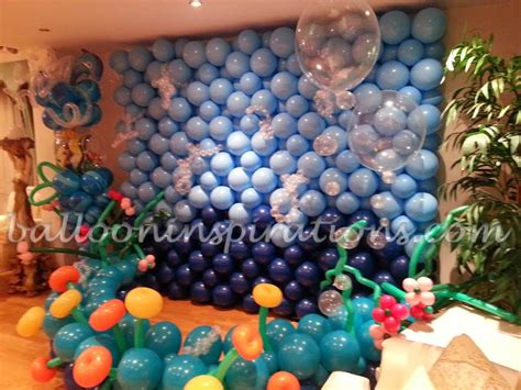 sea world party themed balloon decorations
