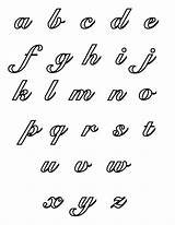 Cursive Letters Lowercase Uppercase sketch template