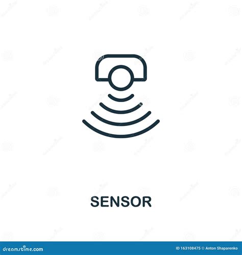 sensor icon outline style thin  creative sensor icon  logo graphic design