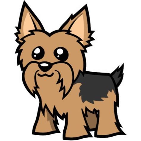 cartoon yorkie short hair cute dog drawing yorkie painting yorkie