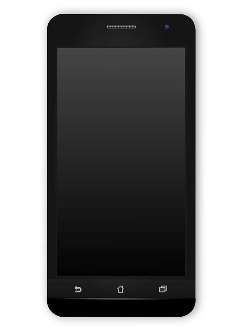 clipart black android mobile phone