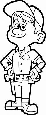 Fix Felix Coloring Jr Pages Boy Ready Ralph Wreck Wecoloringpage Choose Board sketch template