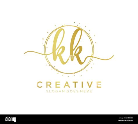 kk feminine logo usable  nature salon spa cosmetic  beauty