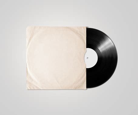 blank vinyl album cover sleeve mockup isolated clipping path stok