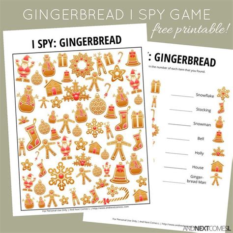 gingerbread themed  spy game  kids  perfect