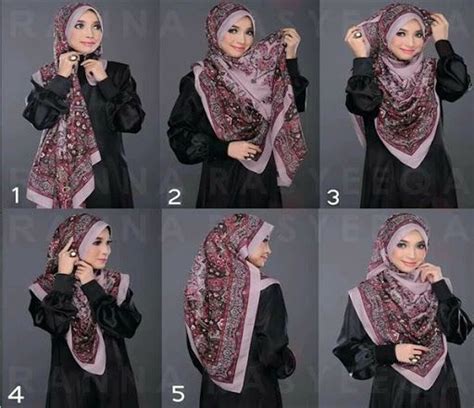 kreasi jilbab segi empat desain simple elegan modis dan modern terbaru 2015 2016 barang untuk
