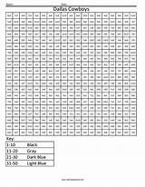 Dallas Cowboys Multiplication sketch template